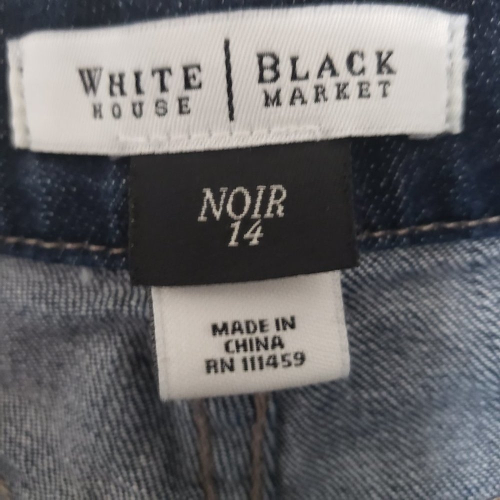White House Black Market Noir Size 14 Denim Capris - Picture 6 of 9
